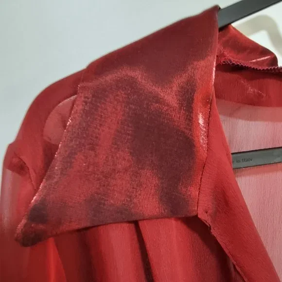 VINTAGE 90s' red sheer cover up - Picture 3 of 8